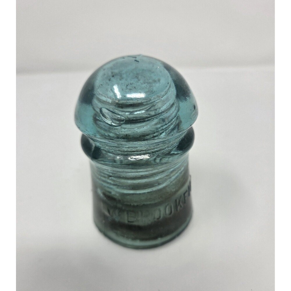 Vintage Brookfield New York Glass Insulator Aqua CD145 Dome Top No Damage - Picture 9 of 9